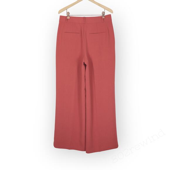 Sz8 NEW AnnTaylor PantSuit Blazer+Pant CrinkleCrepe BurntMauve - Picture 12 of 16